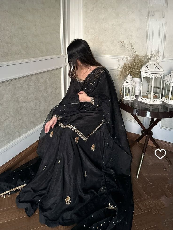 3pc Stitched | Emerald black | Silk