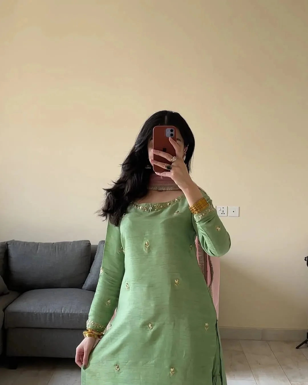 3pc stitched |Pastel Wdora set | Silk