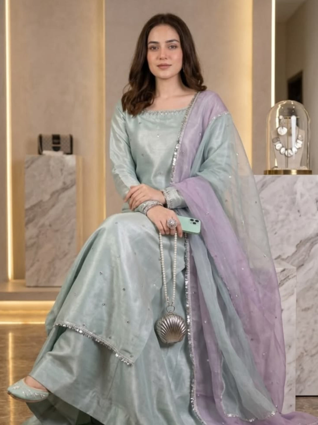 Ice Blue|silk